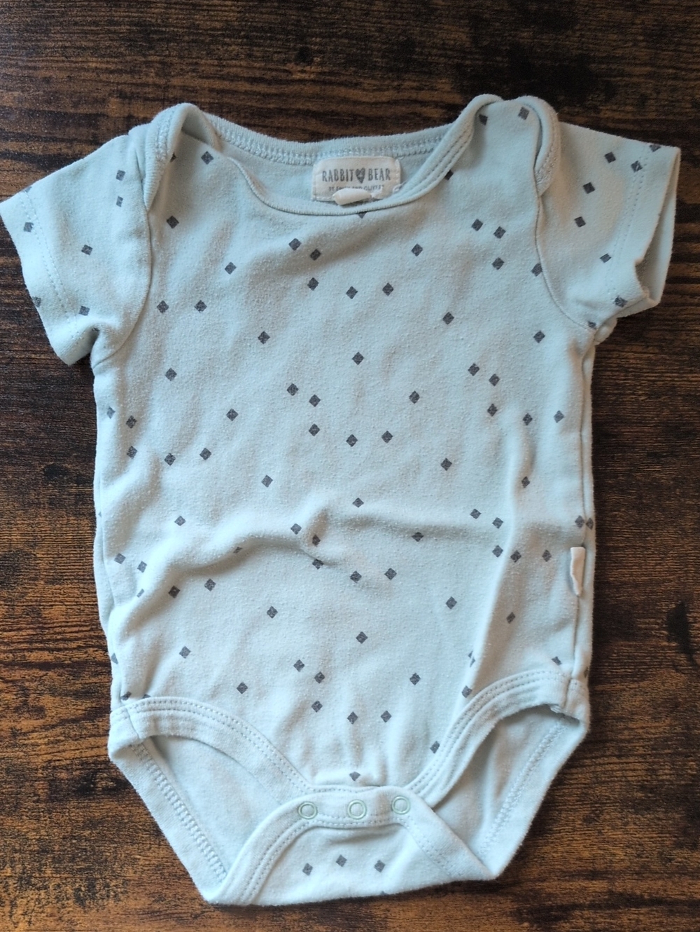 5/$25 Rabbit & Bear Light Blue Baby Onesie  Bodysuit 6-9M